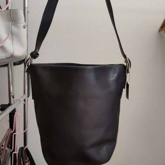 Coach Black Leather Shoulder Bag - Picture 3 of 7